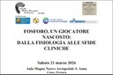 Convegno- Fosforo, un giocatore nascosto: Dalla Fisiologia alle sfide cliniche