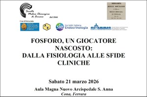 Convegno- Fosforo, un giocatore nascosto: Dalla Fisiologia alle sfide cliniche