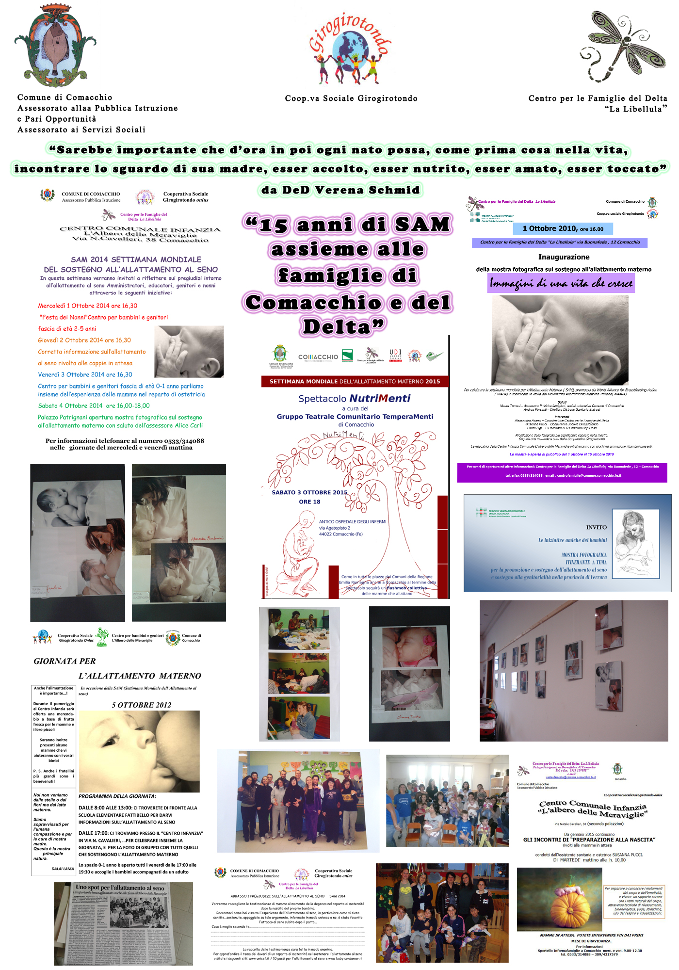 Allattamento al seno, convegno 2015, poster Comacchio