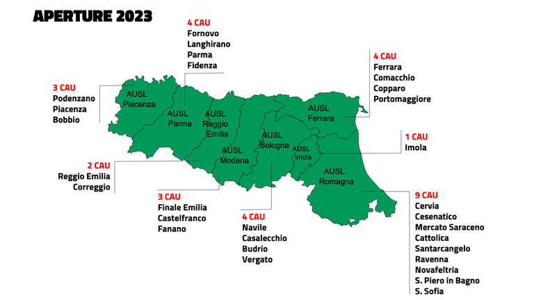 Mappa aperture 2023
