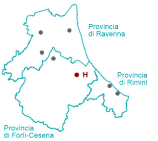 Mappa dei SIAT della Romagna