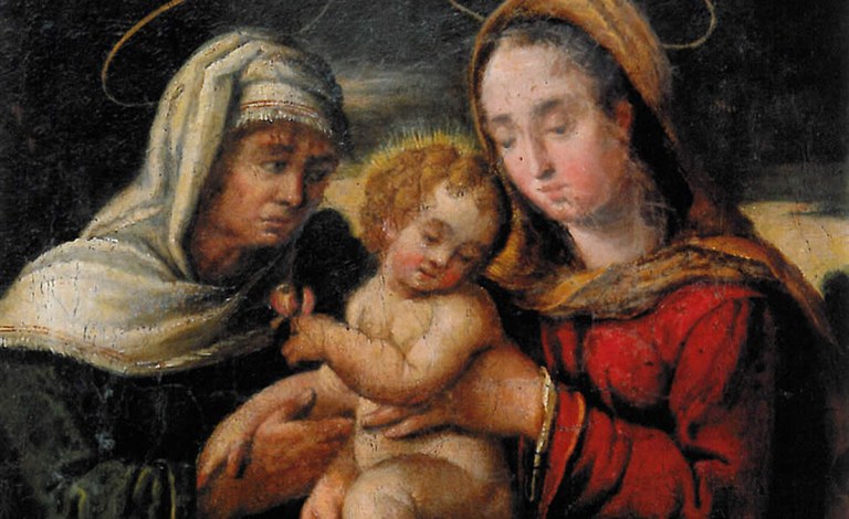 Giovan Francesco Surchi, copia da Sant'Anna "la Vergine e il Bambino", Azienda Ospedaliero-Universitaria di Ferrara 