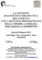 Tumore differenziato della Tiroide: Specialisti a confronto un Convegno della Società Medico Chirurgica di Ferrara