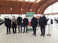 Il Presidente Bonaccini in visita al Pala Ponti, nuova sede vaccinale anti Covid