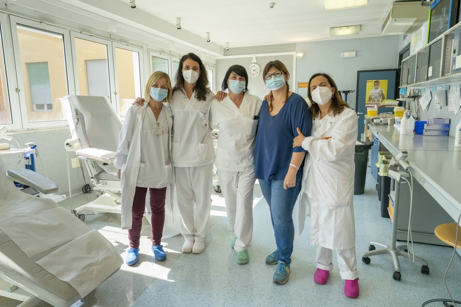 Team del Centro raccolta sangue - Rosalino Sacchi - Servizio di Immunoematologia e Medicina trasfusionale, IRCCS Azienda Ospedaliero-Universitaria di Bologna - Policlinico di Sant'Orsola